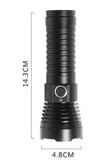 Cree T6 LED Flashlight 10W 1000lm 3 Modes High - Low - Strobe Waterproof USB Rechargeable
